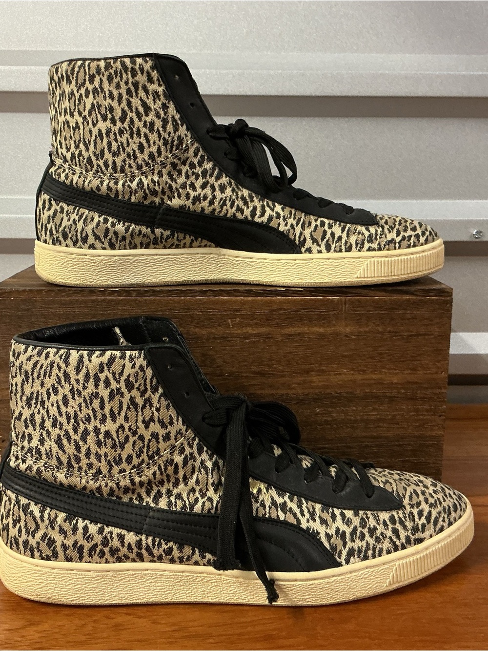 Puma X House of Hackney HOH Jacquard Leopard Print High Top Sneaker Men Size 13